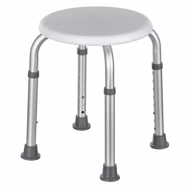 Taboret prysznicowy okrągły aluminiowy
