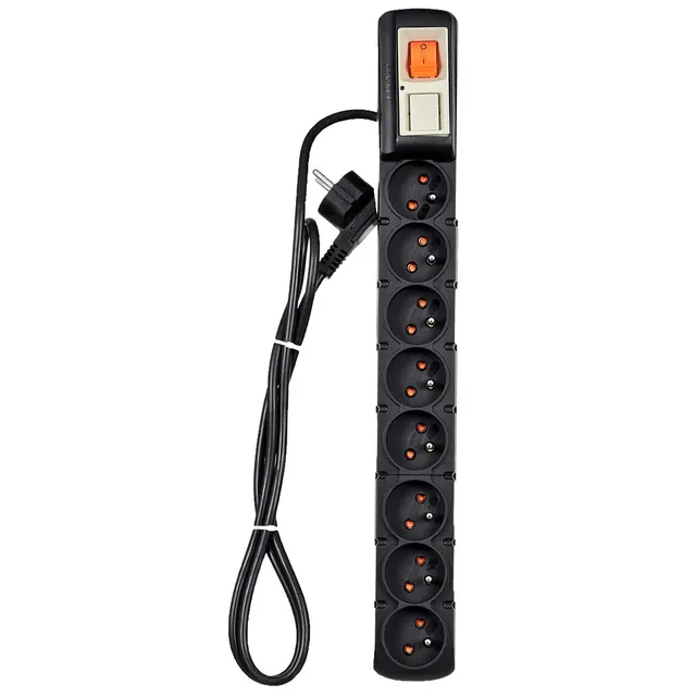 Listwa przeciwprzepięciowa Acar S8 PRO (1 5m ; czarny)