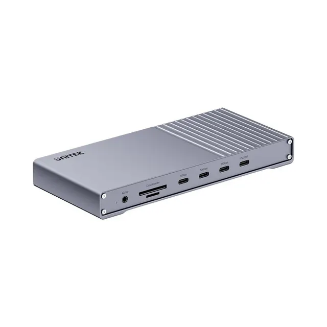UNITEK D1117AGY01-EU stacja dokująca Przewodowy i Bezprzewodowy USB4 Szary