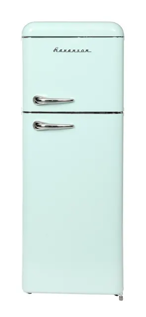 Lodówka Retro Ravanson LKK-210RM 545 x 585 x 1470 mm, 160l, klasa E, miętowy