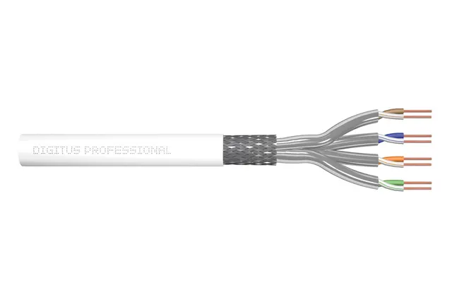 Kabel instalacyjny DIGITUS kat.7 S/FTP Dca AWG 26/1 LSOH 305m biały karton