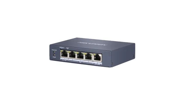 Switch HIKVISION DS-3E0505HP-E 4xPoE (1x HiPoE 60W) 1xUplink