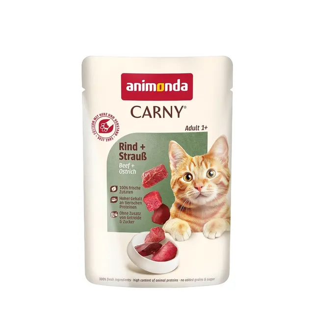Animonda Carny Adult Pouch Beef Ostrich 85g