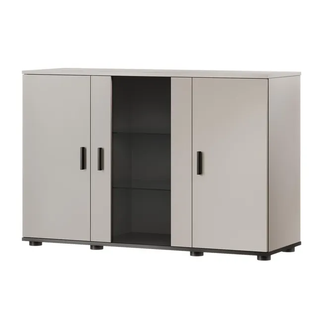 Komoda SOHO 120x41x80 kaszmir+ czarny
