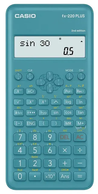 CASIO KALKULATOR NAUKOWY FX-220PLUS-2 NIEBIESKI 12 CYFROWY WYŚWIETLACZ