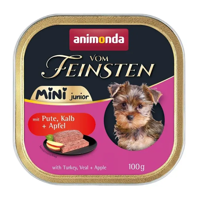 ANIMONDA Vom Feinsten Mini Junior with Turkey veal + apple 100g