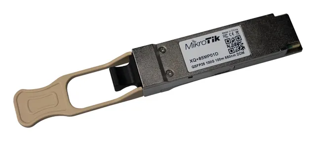 Mikrotik XQ+85MP01D moduł przekaźników sieciowych Swiatłowód 100000 Mbit/s QSFP28 850 nm