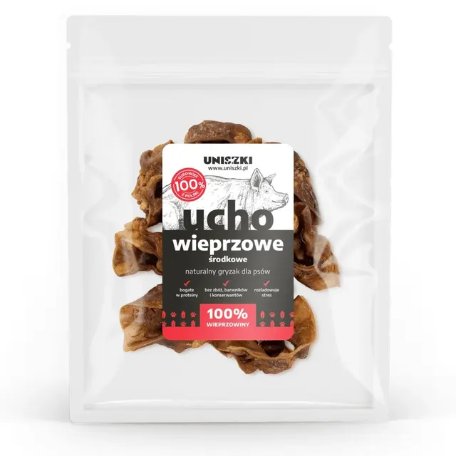 UNISZKI Ucho wieprzowe środkowe 200g