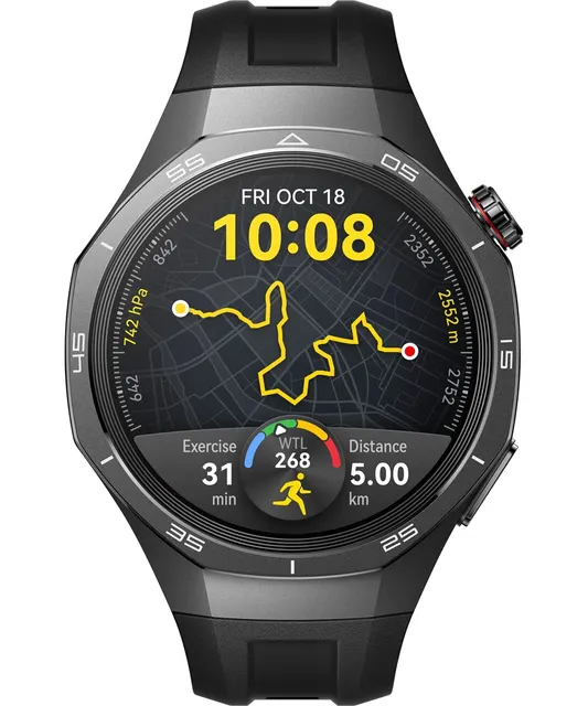 Huawei WATCH GT 5 Pro 46mm, Inteligentny zegarek, GPS (satelitarny), Dioda AMOLED, 1 43 cala, Czarny