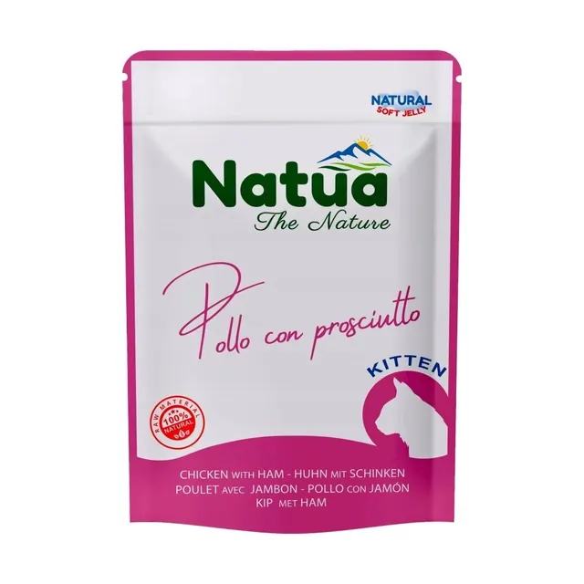 Natua Natural kurczak z szynką mokra karma dla kociąt 70g