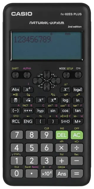 CASIO FX-82ESPLUS-2 KALKULATOR NAUKOWY 252 FUNKCJE 77X162MM CZARNY BOX