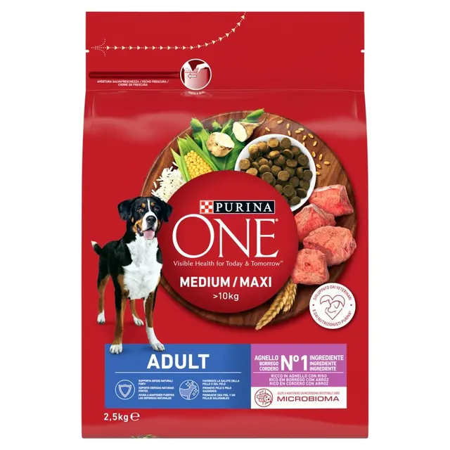 PURINA ONE MED/MAX Adult Dog Lamb & Rice 2 5kg