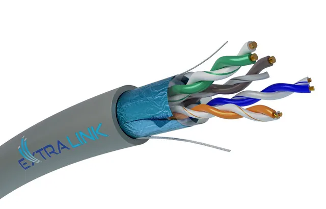 Extralink CAT5E FTP (F/UTP) Wewnętrzny, Kabel sieciowy skrętka, 305M