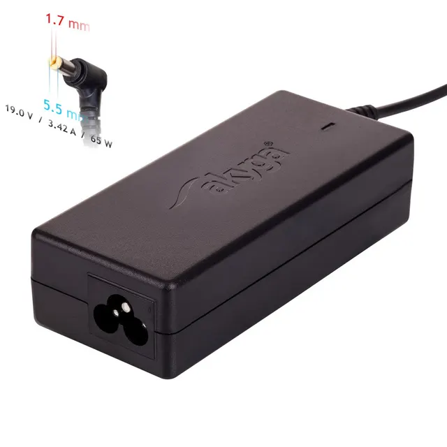 Zasilacz sieciowy Akyga AK-ND-06 do notebooka Acer (19 V; 3 42 A; 65W; 5.5 mm x 1.7 mm)