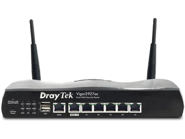 DrayTek Vigor2927ac router bezprzewodowy Gigabit Ethernet Dual-band (2.4 GHz/5 GHz) 4G Czarny