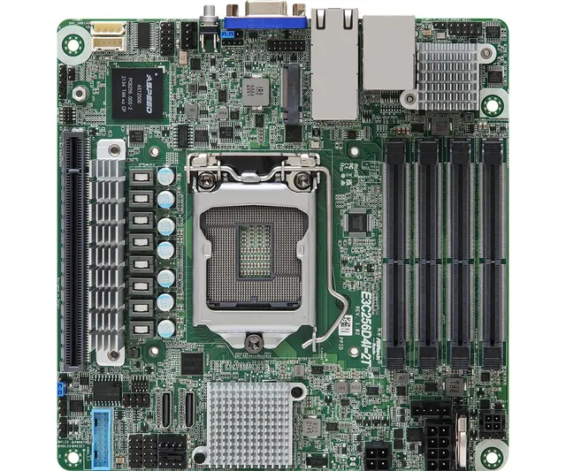 Płyta główna ASRock E3C256D4I-2T 1x LGA1200 Intel Xeon E-23XX C256 (4xDIMM SATA 1xM.2 2x10GbE IPMI)