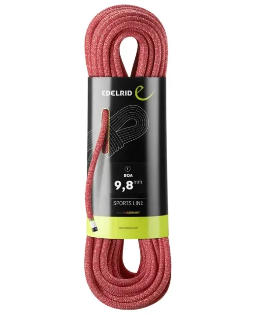 Edelrid 710790802000 lina do wspinaczki Czerwony 80000 mm 9 8 mm Poliamidowy 1 szt.