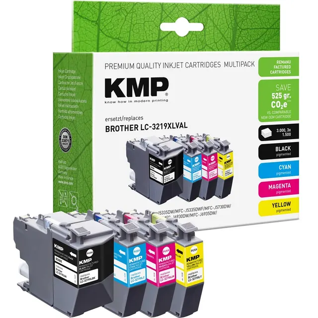 KMP 1537 4005 nabój z tuszem 4 szt. Zamiennik Czarny Cyjan Purpurowy Żółty