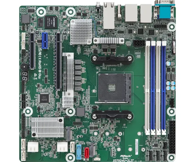 Płyta główna ASRock X570D4U-2L2T/BCM 1x AM4 AMD Ryzen X570 (4xDIMM SATA 2xM.2 2xGbE 2x10GbE IPMI)