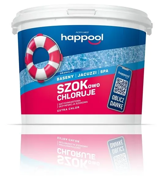Acrylmed 3kg Extra chlor Granulat do zwalczania glonów grzybów i bakterii w basenach - chlorowanie