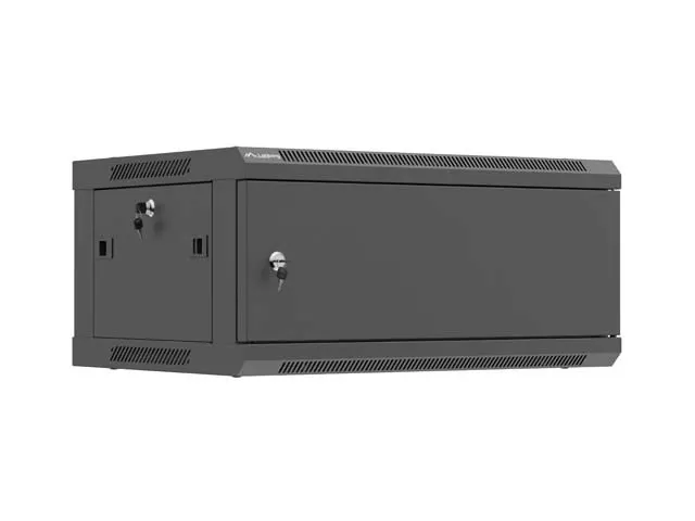 LANBERG SZAFA INSTALACYJNA RACK WISZĄCA 19 4U 600X450 CZARNA DRZWI METALOWE (FLAT PACK)