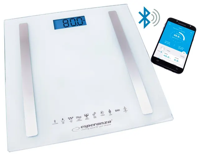 Waga z funkcją bluetooth Esperanza B.FIT EBS016W (kolor biały)