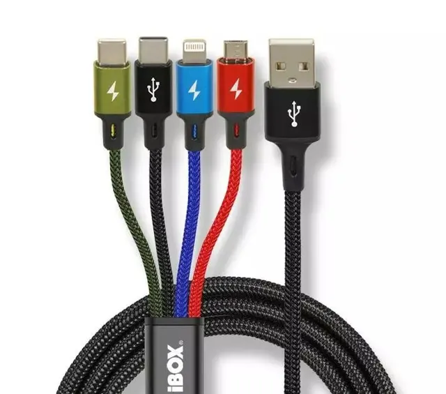 KABEL I-BOX USB 4W1 2XUSB-C MICROUSB LIGHTNING