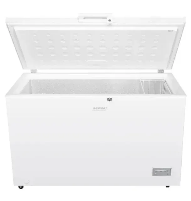 Zamrażarka skrzyniowa MPM MPM-380-SK-15E, klasa E, 371 l, 18 kg/24h, 85 cm, szybkie zamrażanie, zamek, LED, biały