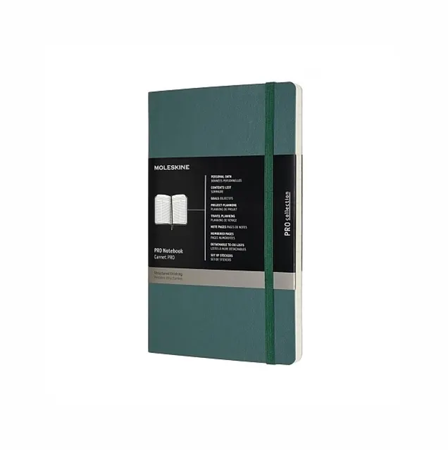 MOLESKINE Notes Professional L (13x21 cm) miękka oprawa forest green 192 stron zielony