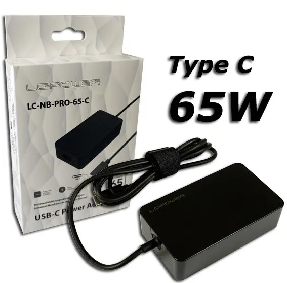 LC-Power LC-NB-PRO-65-C adapter zasilający/ inwentor Wewnętrzna 65 W Czarny