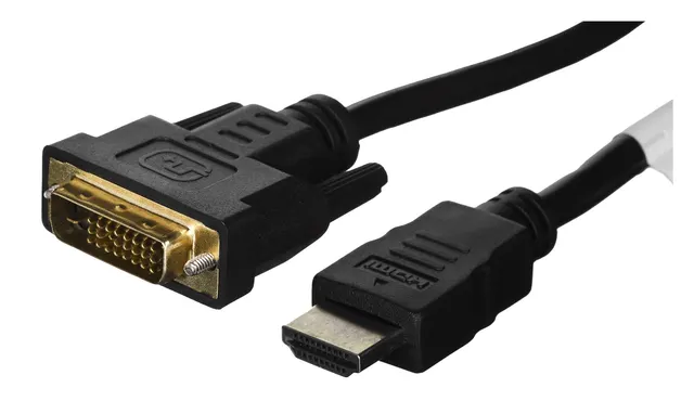 Kabel Lanberg CA-HDDV-20CU-0018-BK (HDMI M - DVI-D (24+1) M; 1 8m; kolor czarny)