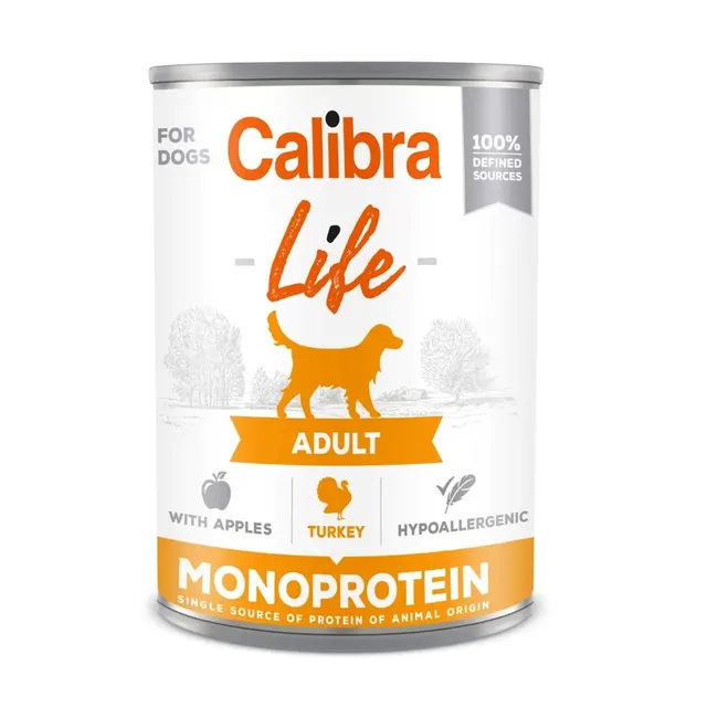 CALIBRA DOG life adult turkey with apples 400g