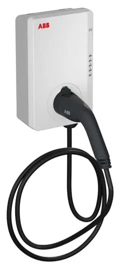 Stacja ładowania ABB Terra AC W22-G5-R-C-0 wallbox Typ 2 22kW przewód 5m zasilanie z 3 faz/32A Bluetooth Wi-Fi Ethernet z czytnikiem RFID modem GSM/4G