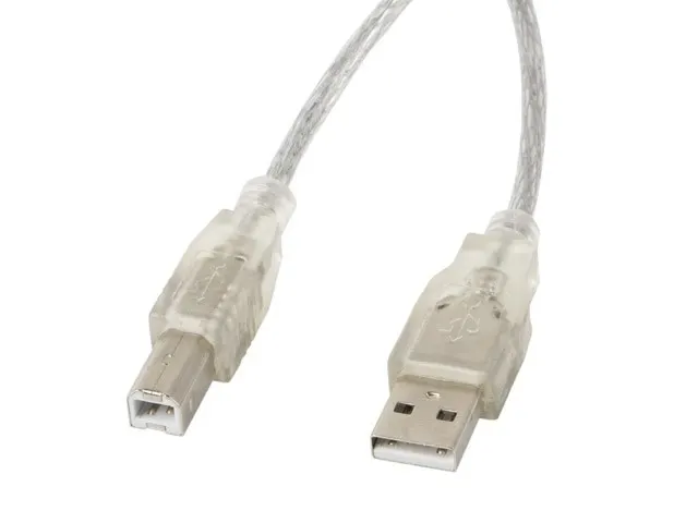 Kabel Lanberg CA-USBA-12CC-0018-TR (USB 2.0 M - USB 2.0 M; 1 8m; kolor przeźroczysty)