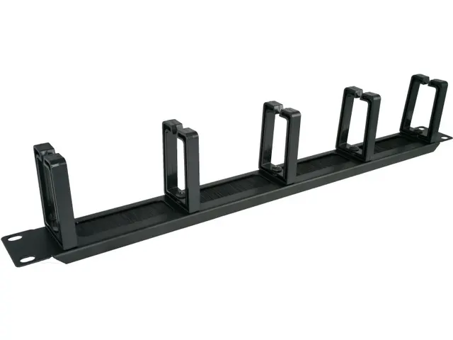 Alantec-Organizator kabli 1U 19 z przepustem szczotkowym 5 plastikowych uchwytów