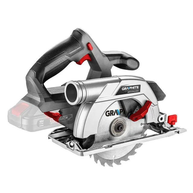 Graphite 58G023 przenośna pilarka tarczowa 16 5 cm Szary Czerwony Srebrny 4200 RPM