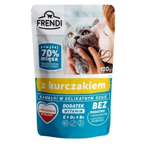 FRENDI Kawałki w sosie z kurczakiem - mokra karma dla kota - 100 g