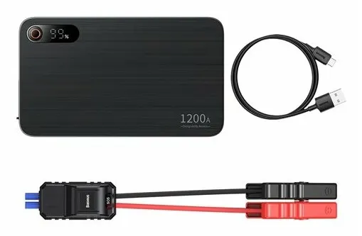 Powerbank/Rozrusznik Baseus Pro+ Car Jump Starter 12000mAh 1200A USB (czarny)