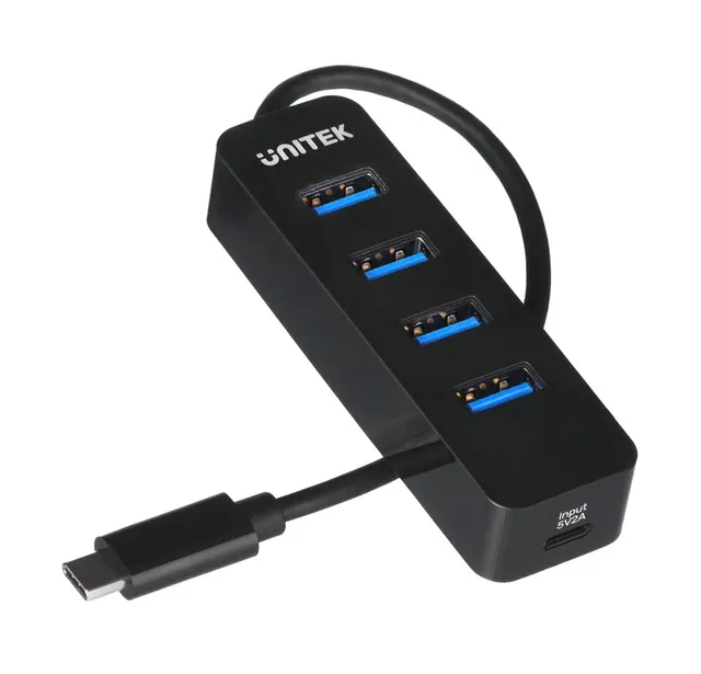 UNITEK HUB USB-C 4XUSB-A 3.1 AKTYWNY 10 W H1117B