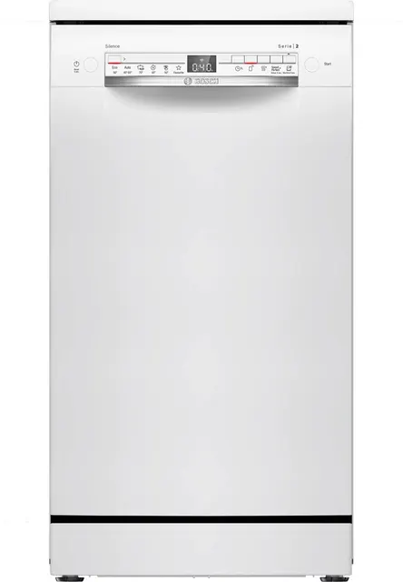 Zmywarka wolnostojąca 45 cm BOSCH SPS2HKW55E Serie 2, klasa D, 10 kpl, ExtraDry, AquaStop, biały