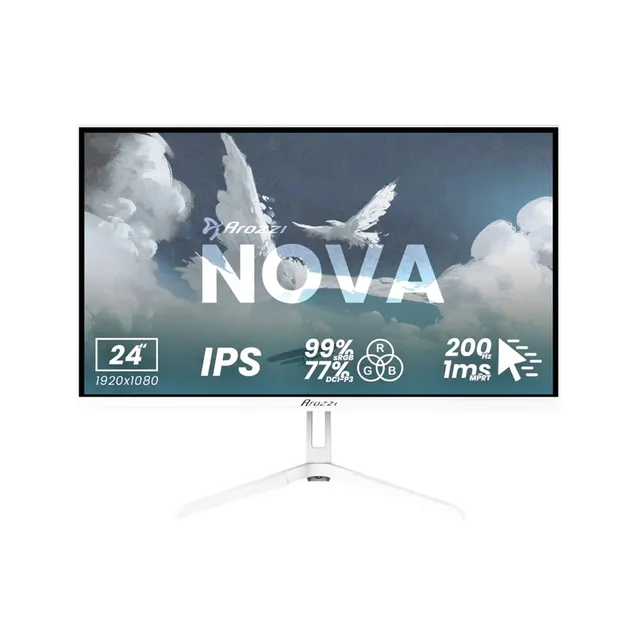 Arozzi Nova 24” monitor komputerowy 60 5 cm (23.8 ) 1920 x 1080 px Full HD LED Biały