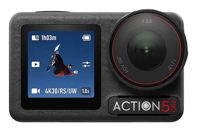 DJI Osmo Action 5 Pro aparat do fotografii sportowej 40 MP 4K Ultra HD CMOS 25 4 / 1 3 mm (1 / 1.3 ) Wi-Fi 146 g