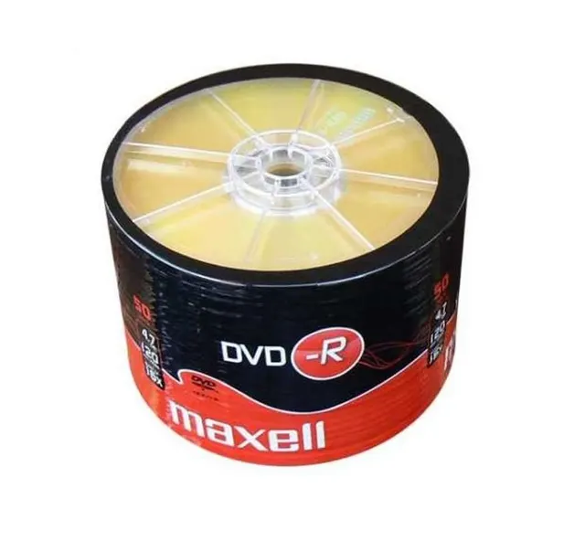 MAXELL DVD-R 4 7GB 50 szt w opakowaniu SHRINK. Prędkość zapisu 16X 120 min. Przeznaczenie nagrywanie Multimediów.