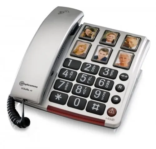 amplicomms BigTel 40 Plus Telefon analogowy Czarny Szary