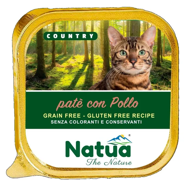 Natua Country Chicken - Kurczak karma mokra dla kota tacka 100g