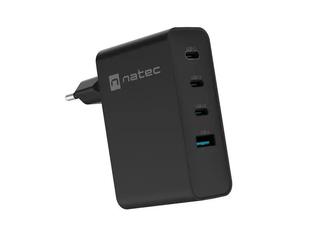 NATEC NUC-2234 ładowarka do urządzeń przenośnych Laptop Smartfon Czarny Prąd przemienny Szybkie ładowanie Wewnętrzna