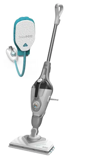 Mop parowy Black & Decker Steam-Mop + SteaMitt pojemność 0 5 l moc 1600 W kolor szary