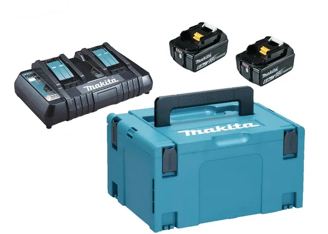 Zestaw zasilający 18V 2x6 0Ah (BL1860Bx2+DC18RD) MAKPAC MAKITA