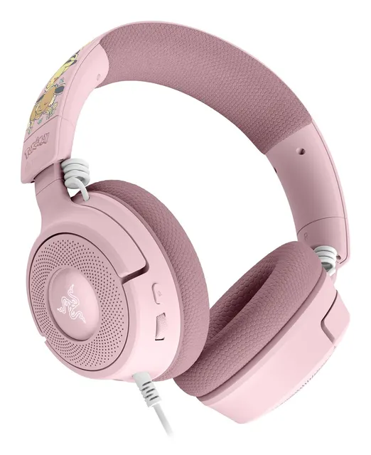 Razer Kraken V4 X – Pikachu & Eevee Edition Zestaw słuchawkowy Przewodowa Opaska na głowę Gaming USB Type-C / USB Type-A Różowy