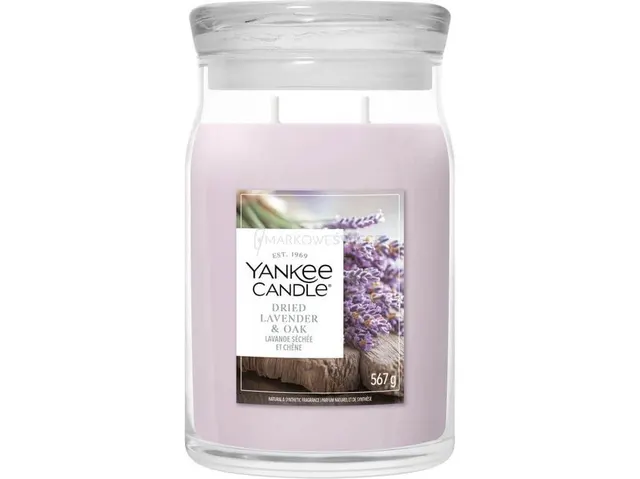 Świeca duża DRIED LAVENDER & OAK YANKEE